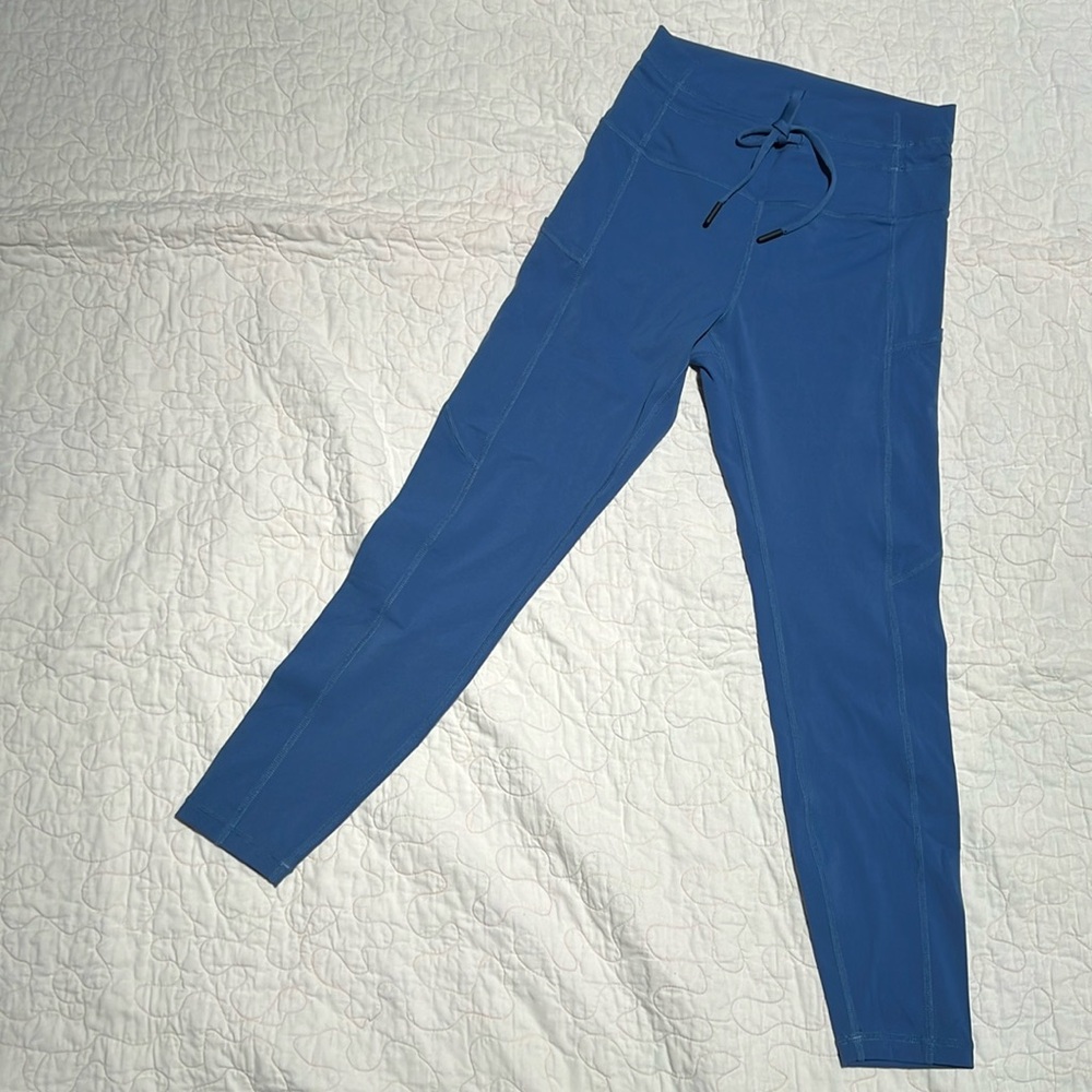 Zyia Calm Blue Pocket Drawstring Luxe 7/8 24" size 2